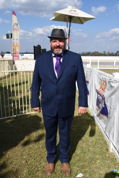 Winner of the over 30 mens category: Ross Broadbent wore a suit made in Singapore, pre-purchased shoes from R.M Williams, and a hat from a trip to Phillip Island, Victoria.