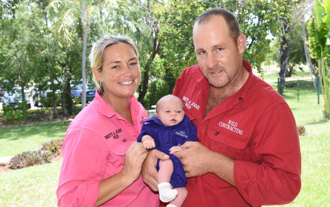 DELIGHTED: New parents Jodie Wild and Brett Wild with their daughter Cody Wild at Katherine Hospital. 