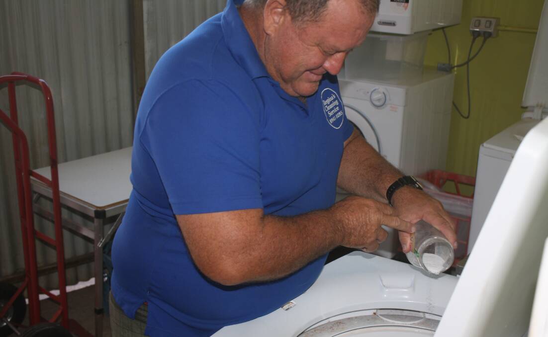 Anthony Peartree lives out bush and comes into the drop in centre at least once a week to wash his clothes. 