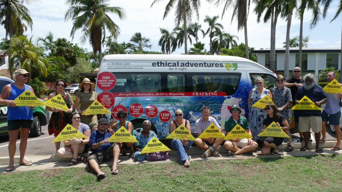 FIGHT: Tourism industry representatives have joined the anti-fracking tour from Darwin to Canberra. 