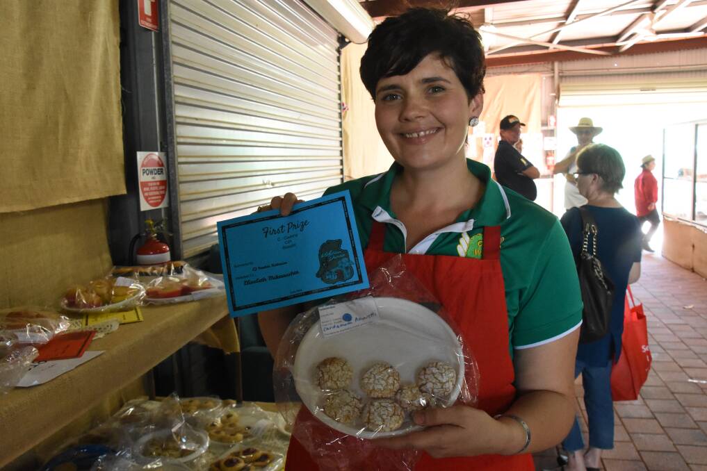 Country Women's Association secretary, Liz McKerracher with her cardamom and moretti biscuits. 