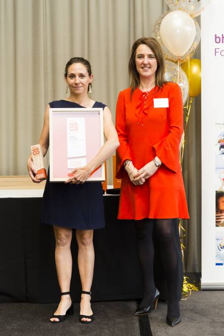 AWARD WINNER:  Fiona McRobie with her 2018 Teacher Excellence Award. Picture: Supplied. 
