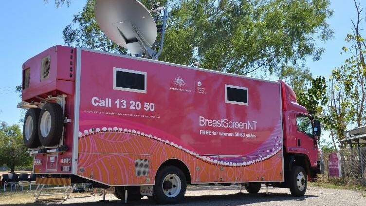 BRIGHT PINK LIFESAVER: The BreastScreenNT mobile bus allows women in remote communities in the NT to have access to a free breast screen.