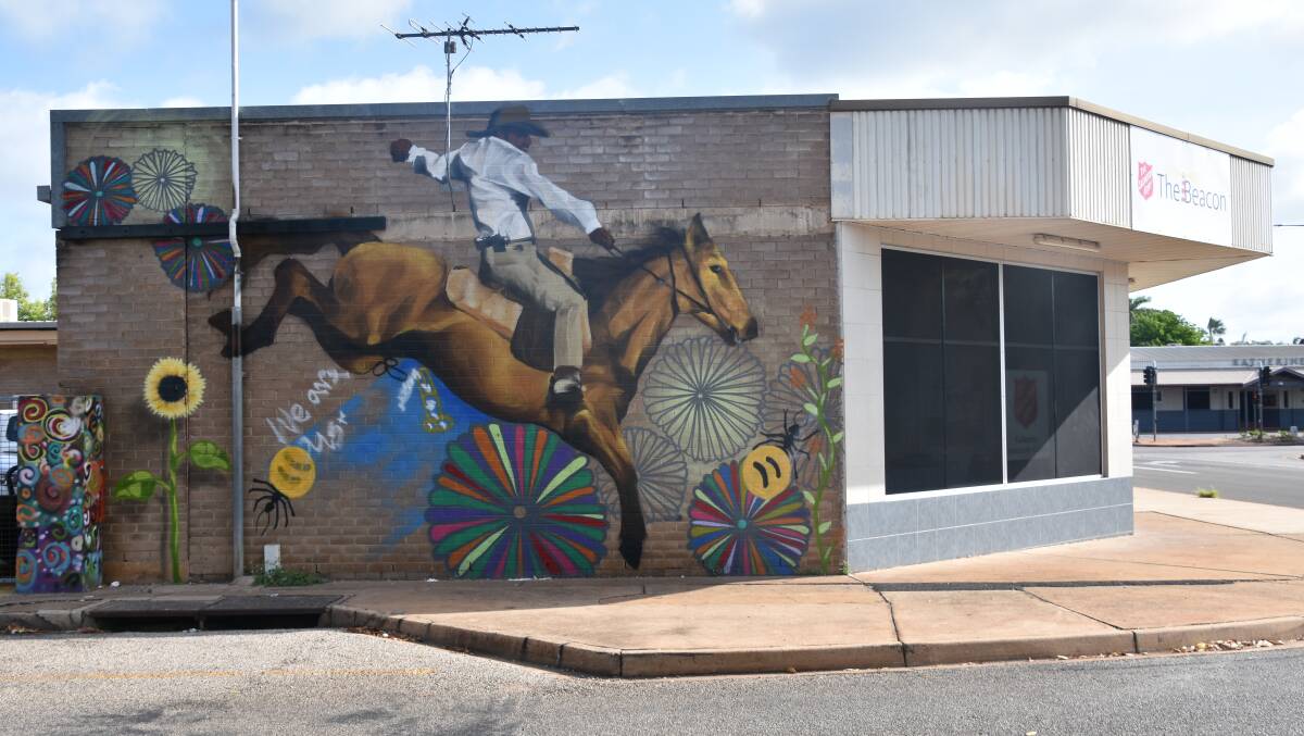 A new mural, recently completed as part of a school holiday program, was also defaced. 
