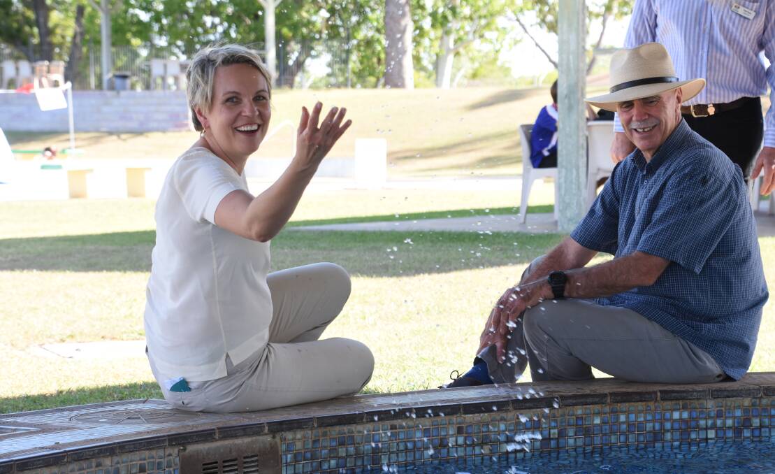 CASH SPLASH: Deputy Opposition Leader, Tanya Plibersek and Member for Lingiari, Warren Snowdon visited Katherine today to announce $5 million for a huge new water park, if elected. 