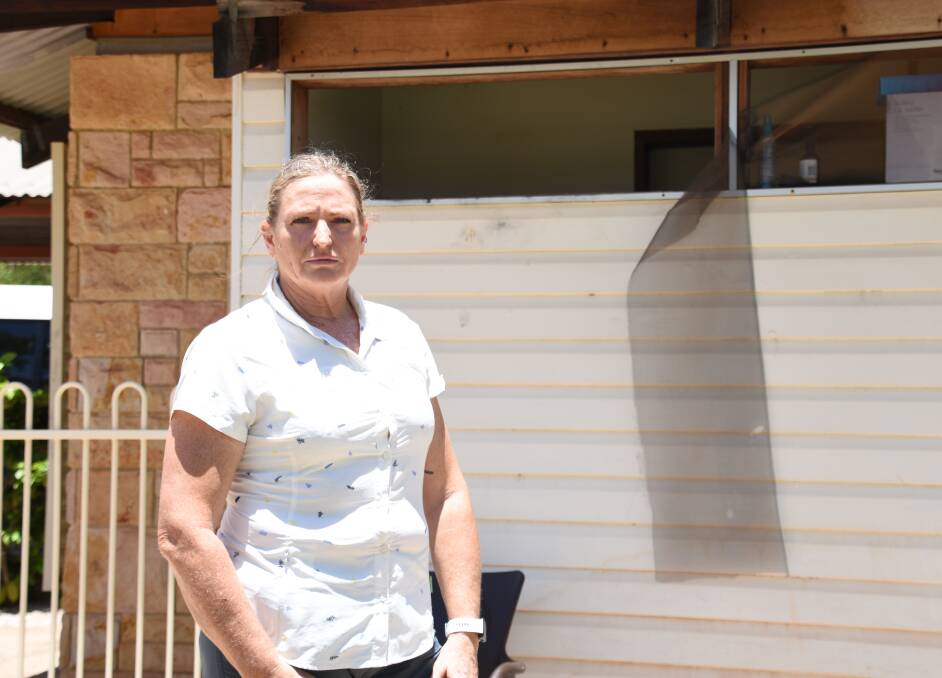 Elizabeth O'Connor, the manager of Australian Regional and Remote Community Services is counting the costs of an early morning break-in at Rocky Ridge Aged Care Facility. 