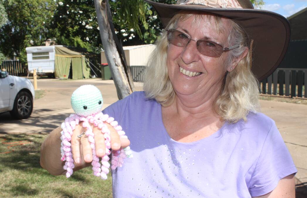 CRAFTY HELP: Maya Cremers has been spending time on her trip through Australia creating crocheted octopuses for premeture babies in remote hospitals. 