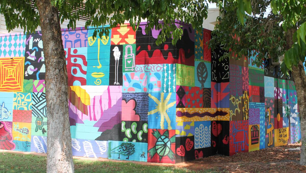 Students at MacFarlane Primary School had the honour of having their artwork plastered on their school wall. 