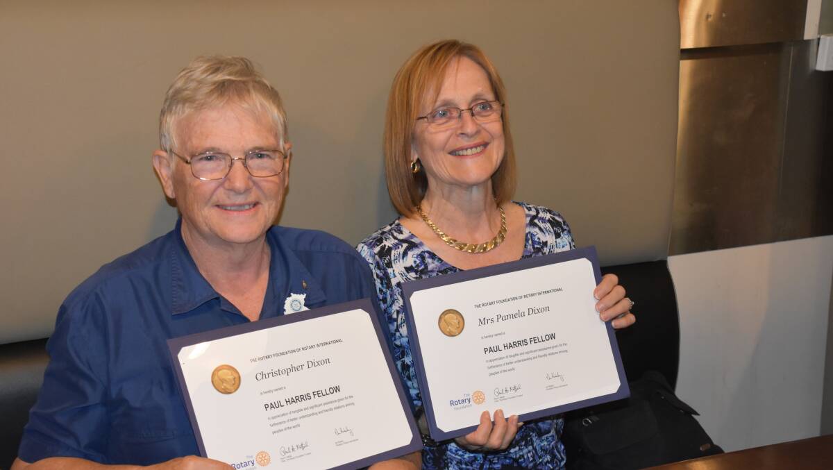 AWARDS: Chris Dixon and Pamela Dixon were awarded for their "tangible and significant assistance". 