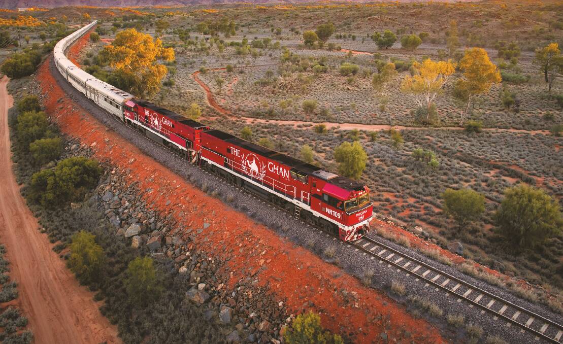 The Ghan passes through Katherine on its long journey from Adelaide to Darwin. Picture: Supplied. 