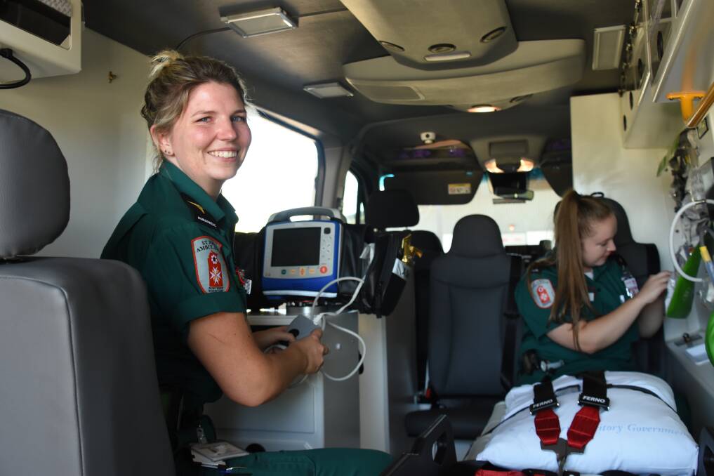 New paramedic Jess Anderson arrived in Katherine in September at the same time as the new ambulance. 