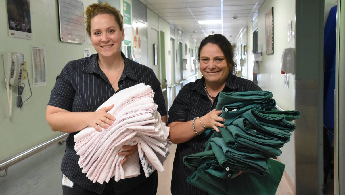 END PJ PARALYSIS: Clinical nurse manager of the Jack Roney Ward, Rebecca McLellan and CNM safety and quality manager, Tracy Wyber-Hughes have seen positive results from patients at Katherine Hospital getting dressed. 