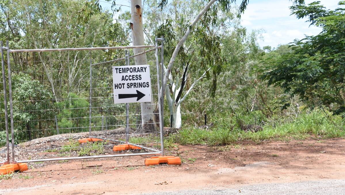 Despite the Katherine Town Council's official closure of the Hot Springs, the temporary access was still open today. 