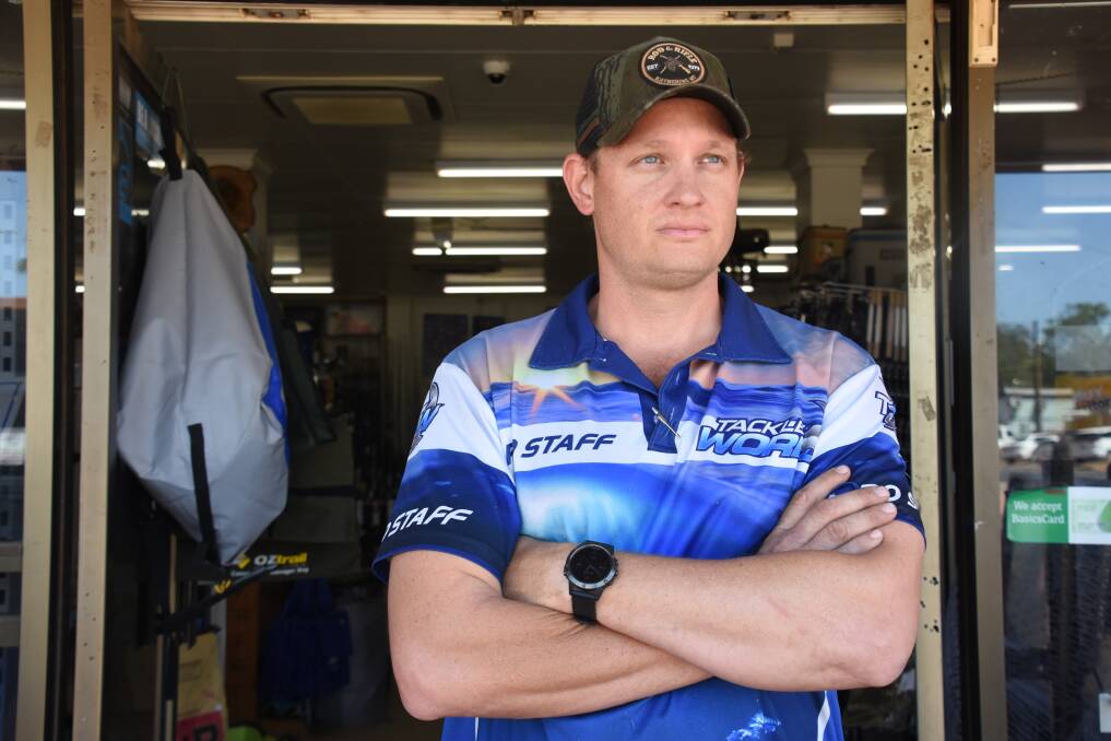 FED UP: The owner of Rod and Rifle Tackle World, Trent de With, posted an emotional video to social media last night after a Katherine youth broke into his store, yet again. 