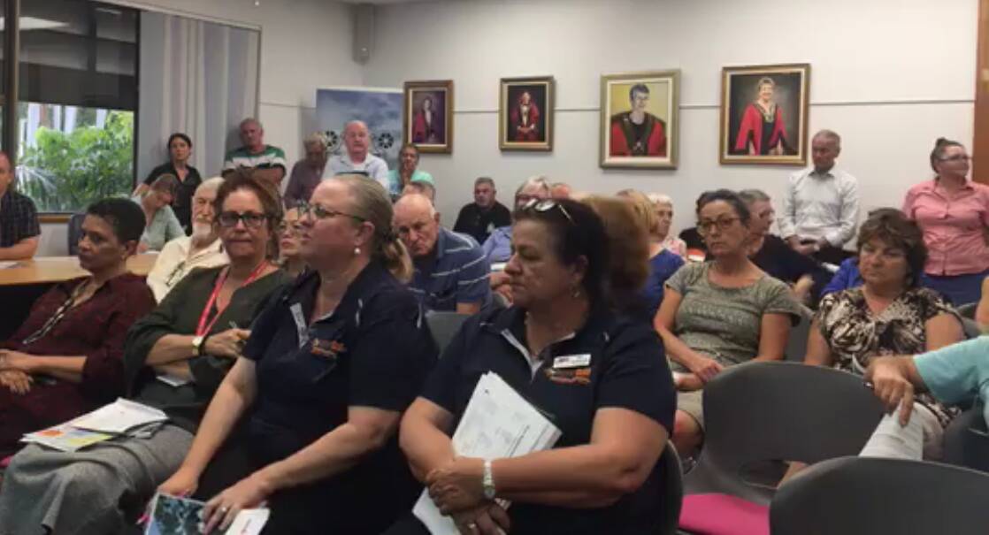 FULL HOUSE: There was standing room only at the Katherine Town Council last night, with some people turning up for a rates discussion and others there to hear about changes to the fracking industry. 