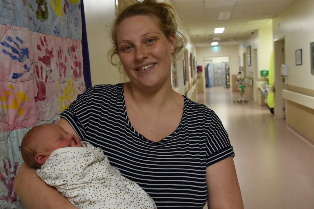 Jamie Maxey, 21, gave birth to Jaedan Maxey at 4.14pm on February 26. 