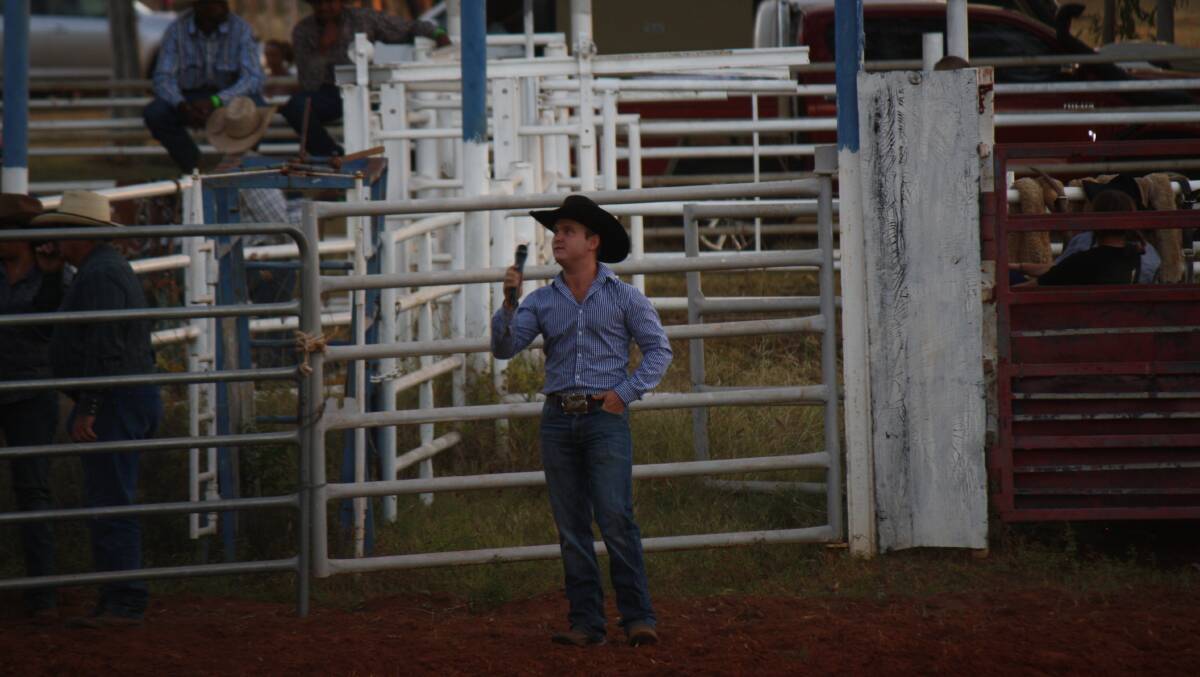 The Mataranka rodeo commentator had an energetic night keeping the audience entertained and up-to-date. 