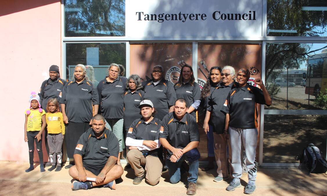 Workers and Advisory Group Members of the new Looking After the Kids walking alongside young people program. Picture: Supplied. 