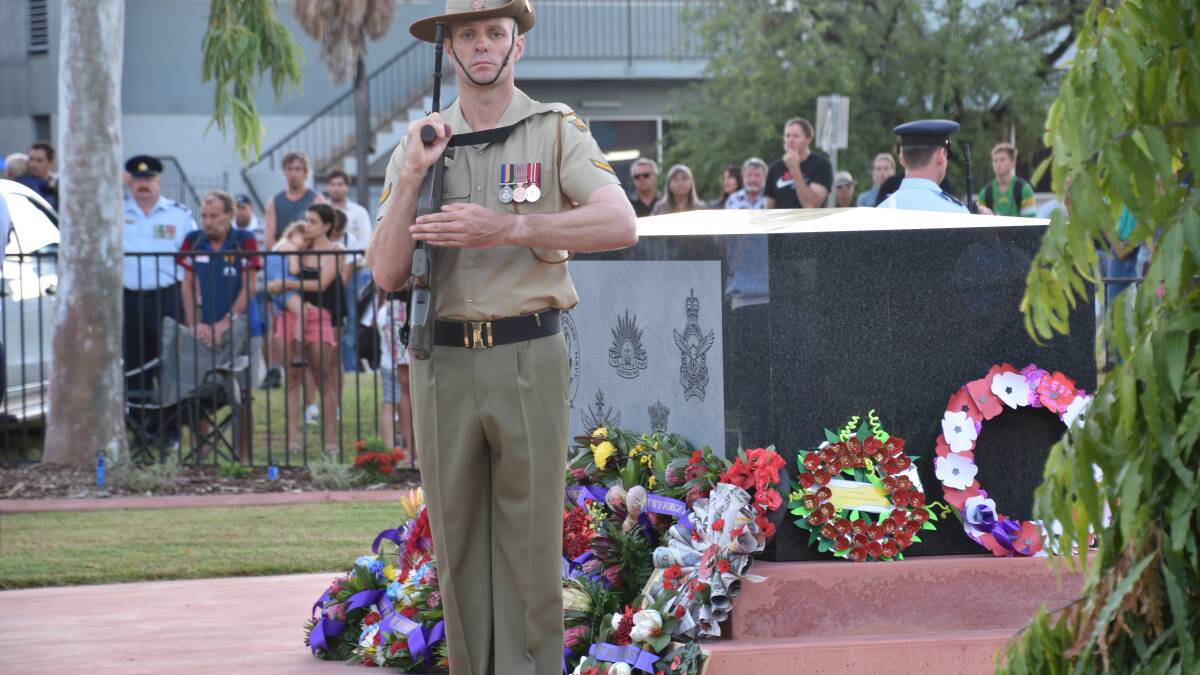 Photos of the Dawn Service in Katherine for the 104th anniversary of Anzac. 