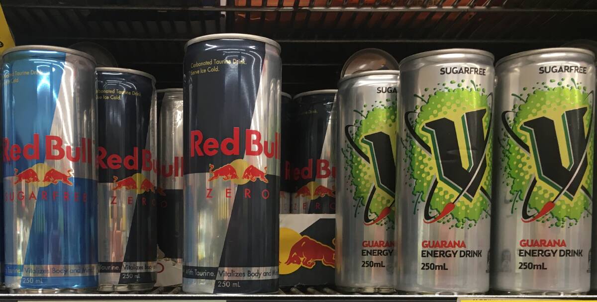 HEALTH RISK: Energy Drinks have high amounts of caffeine and sugar. 