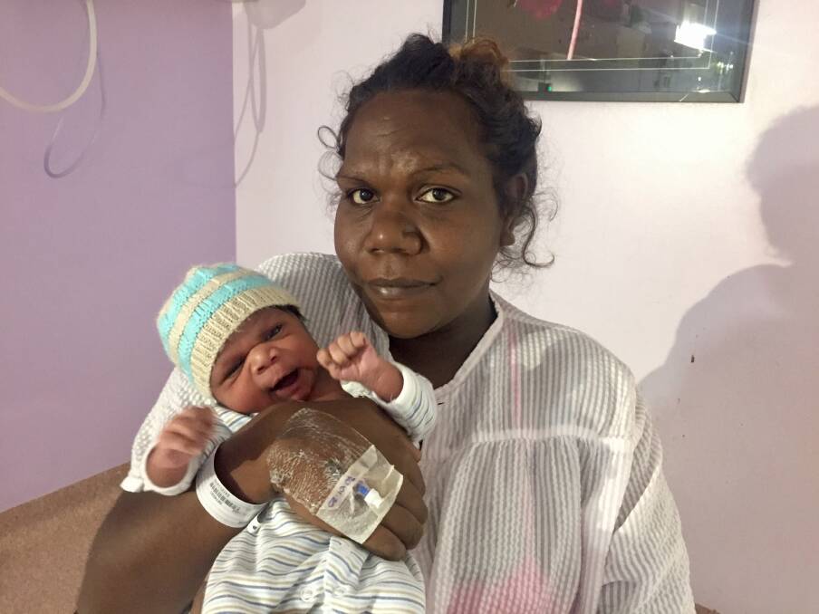 Jan Mandijarra gave birth to a baby boy yesterday at Katherine Hospital.