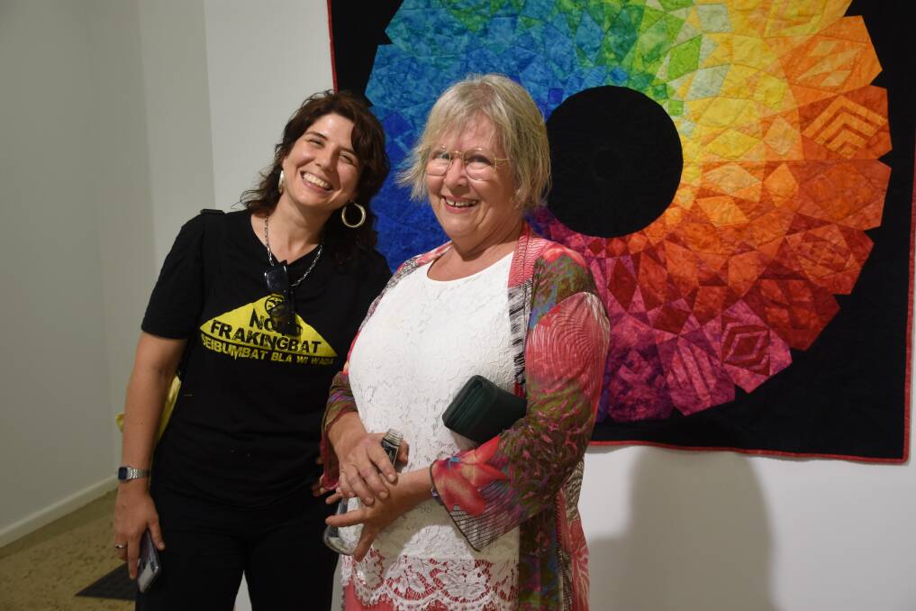 Carmen Ansaldo with artist Shirley Trembath. 