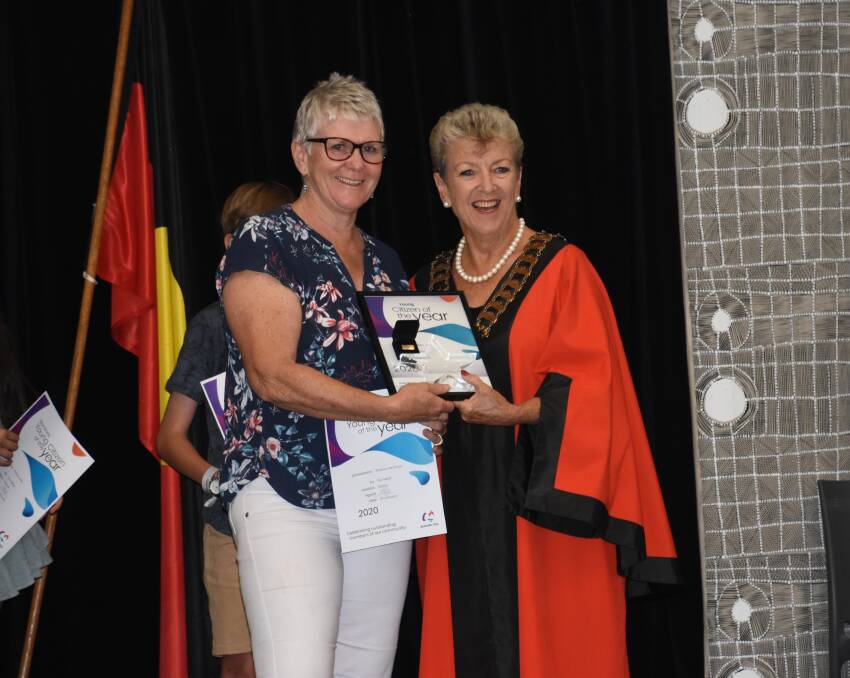 Sharon Jennings was named Young Citizen of the Year Award, but was not present to pick up the hounour. Her mother accepted the award on her behalf. 