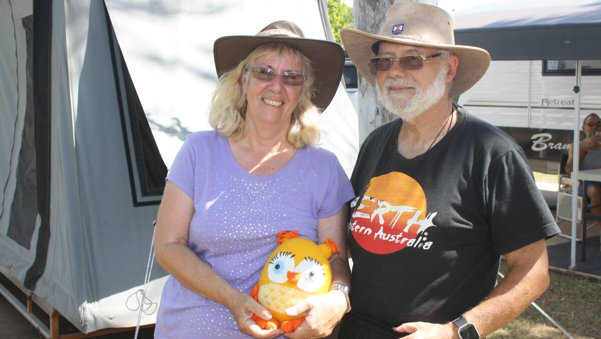 Maya Cremers and her partner Ray Sedgman are travelling for three months, and the toys Mrs Cremers is making not only help her stay calm but also raise funds for research into brain aneurysms.  