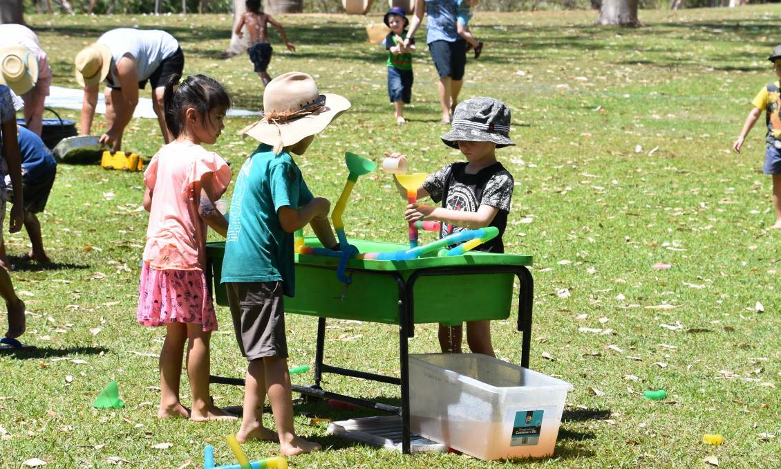 Highlights of the Playgroup in the Park included making play dough ice creams, painting, building and getting messy with slime. 