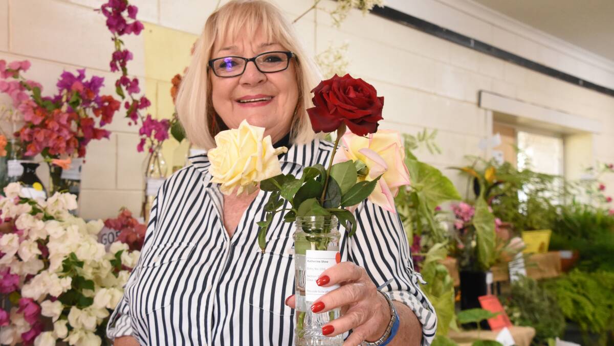 Sue Moran had to work extra hard to enter roses in the Katherine Show this year, following a poor wet season and the recent cold snaps. 