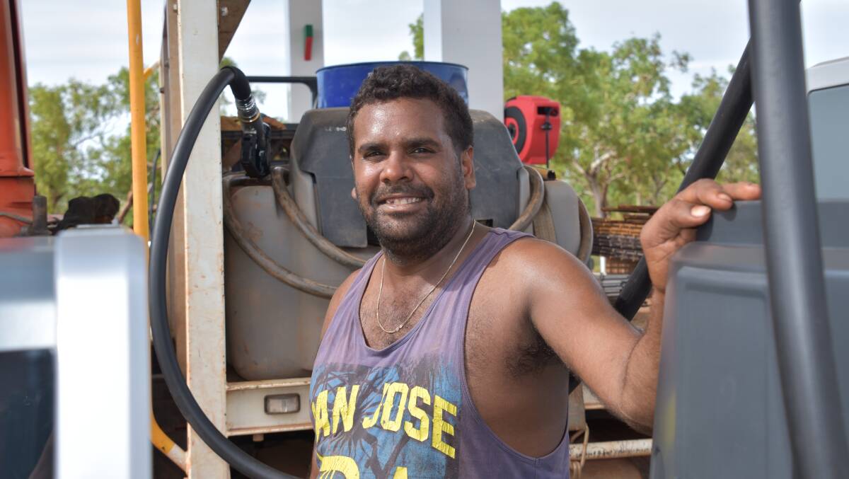 Filling up his truck to go out bush for work, Matthew Chapman was one of the excited first time users. 