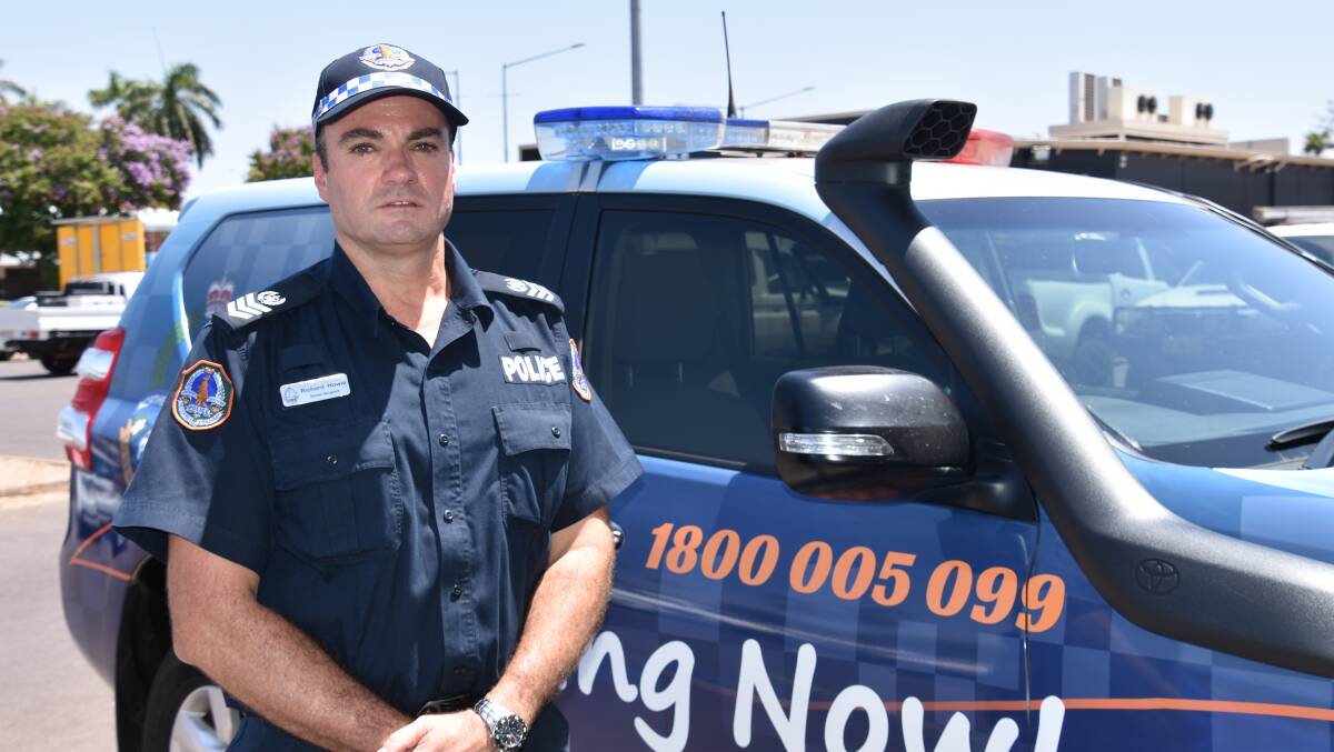 RECRUITING: Senior Sergeant Richard Howie is down from Darwin to recruit police auxiliaries. 