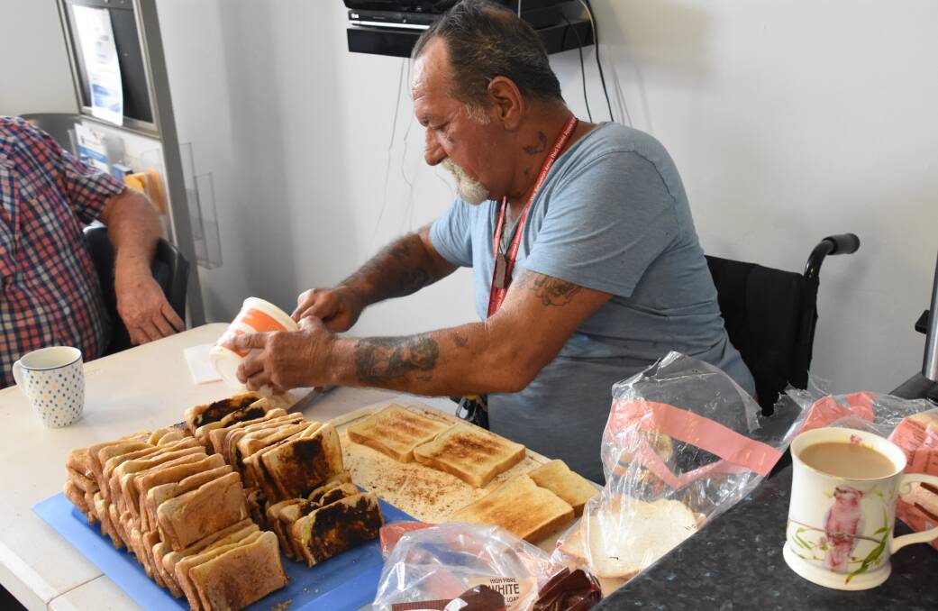 Brian Roberts now has a permanent 'toast station' set up on the other side of the kitchen at the Hub, where he can chat to friends over a cup of tea, while making toast. 
