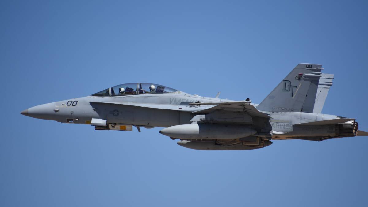 The hornets put on a show for the media last week, taking off at Tindal RAAF Base. 