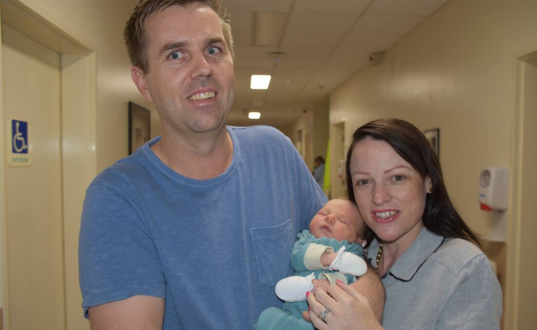OVERJOYED: New parents Crystal and Nathan Mills have had two sleepless nights, but couldn't be happier with their new family member. 