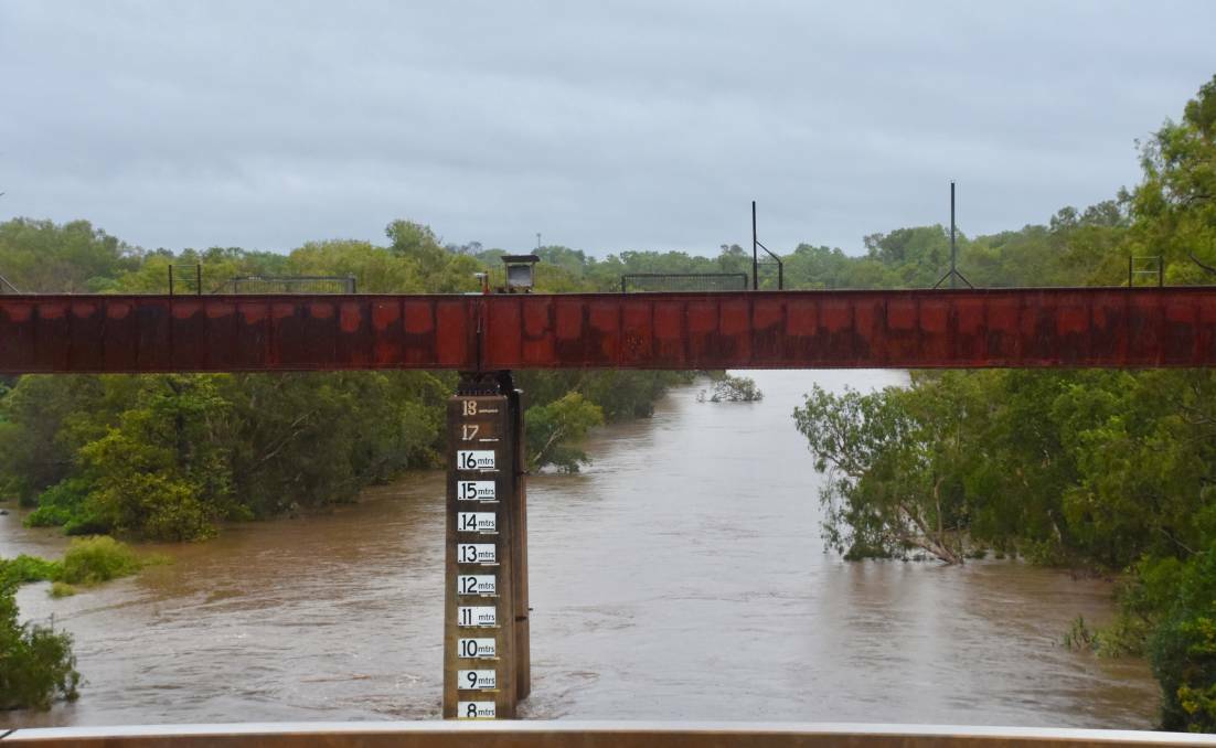The Katherine River rose to eight metres on February 27, 2020, the highest point in two years. 