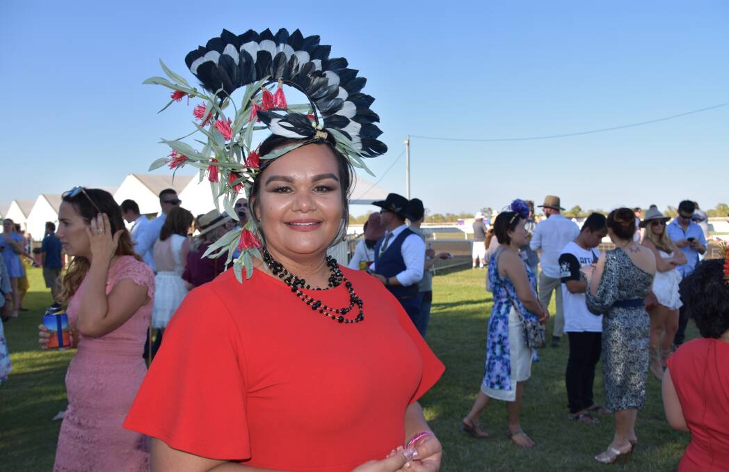The Over 30s runner up was awarded to Sam Walker, who made her own fascinator out of gum nut flowers, dyed pheasant feathers and native gum leaves. 