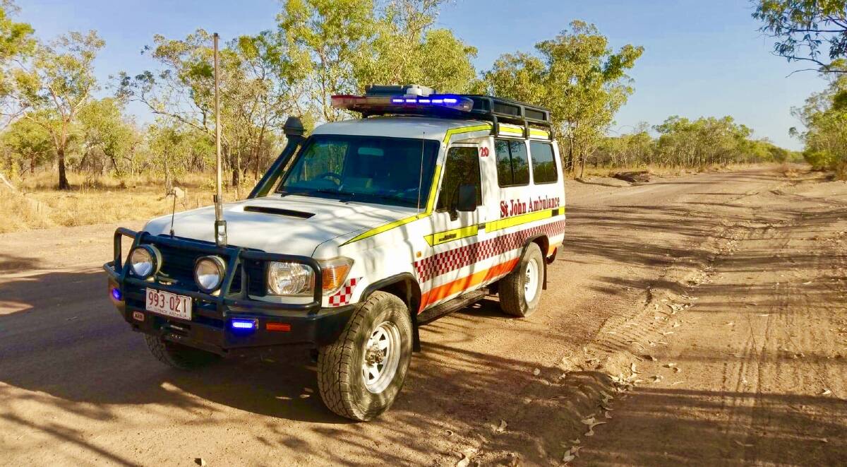FATAL CRASH: Katherine-based St John Ambulance paramedics travelled nearly 300km yesterday after a car rolled in a single-vehicle crash near the Roper Highway near the Jilkmingan turn-off. Picture: St Johns Ambulance.