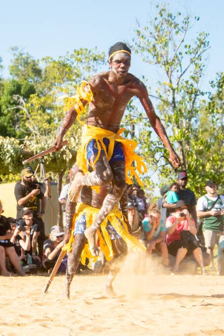 Barunga Festival will returns this weekend maintaining its position as one of
Australias most important cultural events celebrating the best of First Nations art, sport, cultural activities, and contemporary and traditional music from remote locations. Picture: Juno Aragon Eadie. 