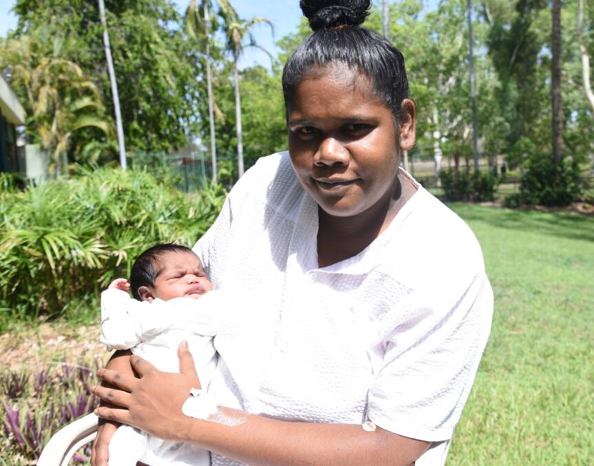 Royanne Johnny and her new baby born yesterday, January 16, at 10.29 am at Katherine Hospital. 