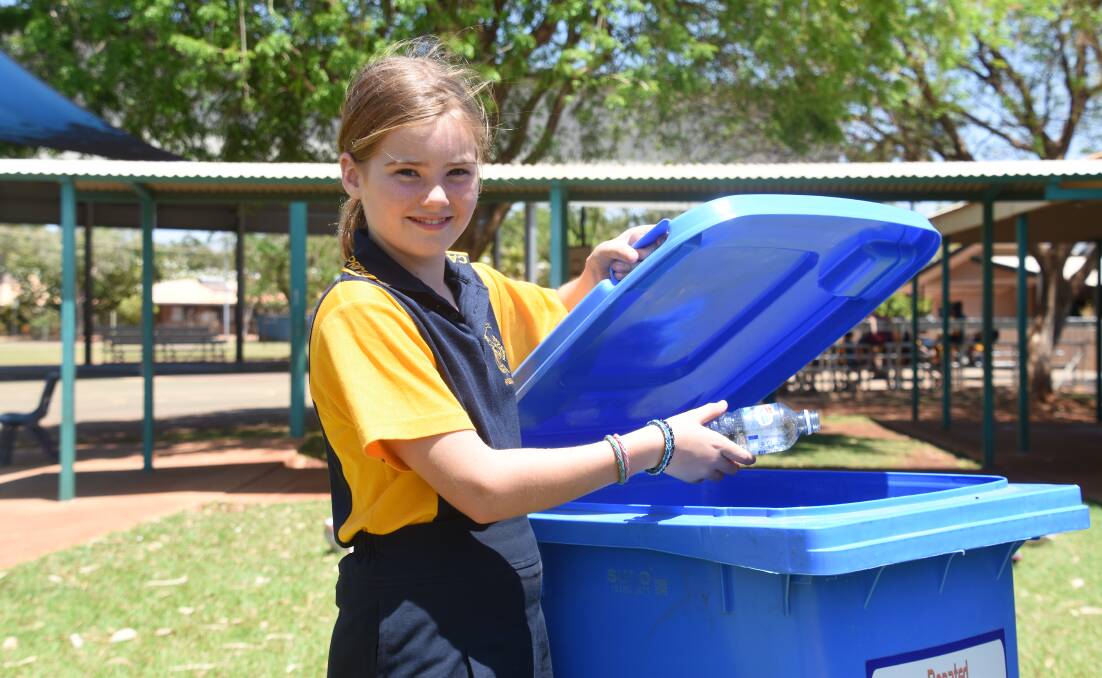 Year five student Abbey Cowan started a club called Plastic is Not Fantastic with the aim of reducing waste at her school. 