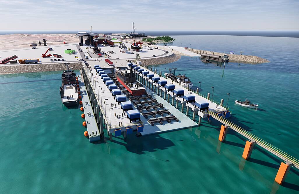 It is estimated around 100 workers will be employed throughout the construction phase of the new ship lift. Picture: NT Government. 