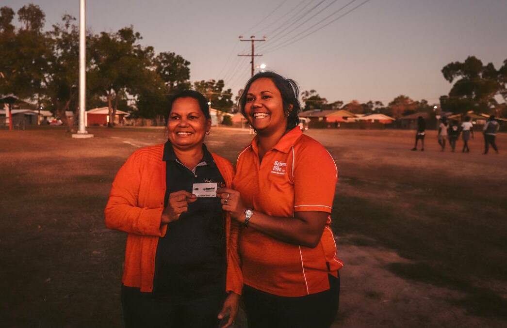 Minister for Indigenous Affairs and Member for Arnhem, Selena Uibo officially launched new oval lights at Barunga with Roper Gulf Regional Council Deputy Mayor Helen Lee in June, 2019. 