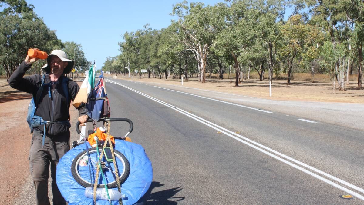 Mr Mangan has received a lot of support along the way. He said people have supplied an abundance of food to keep him going on his walk through some of Australia's most remote places. 