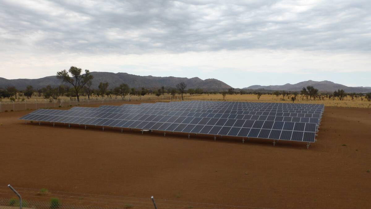Solar in Atitjere (Harts Range). Picture: Supplied.