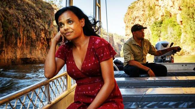 SHOWING OFF THE NT: The film, co-written by, produced and starring Darwin-born Miranda Tapsell, travels along dusty back roads to show off the majestic sandstone walls at Nitmiluk and across the Low Level Bridge. Picture: Goalpost Pictures. 