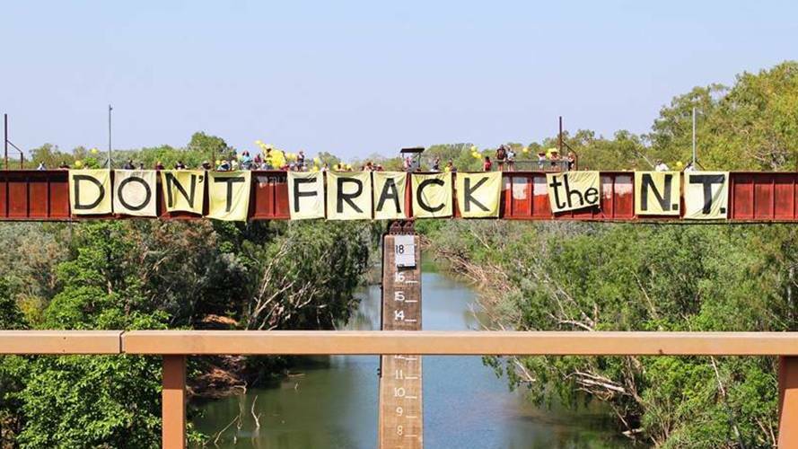 Residents of the Katherine community have been lobbying against fracking since before the NT Government lifted its three year moratorium. Picture: Supplied. 