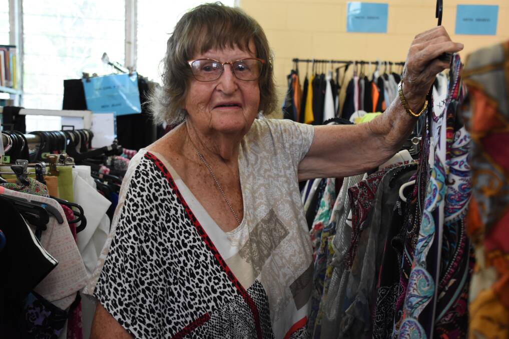 Gillian Hagger volunteers her time at the op shop one or two days per week and won the Katherine Town Council's citizen of the year award in 2014. 