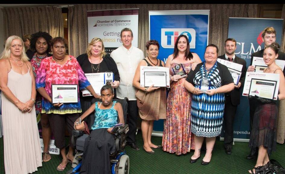 WELL DESERVED: The winners from the 2015 Chamber of Commerce Northern Territory Customer Service Awards. 