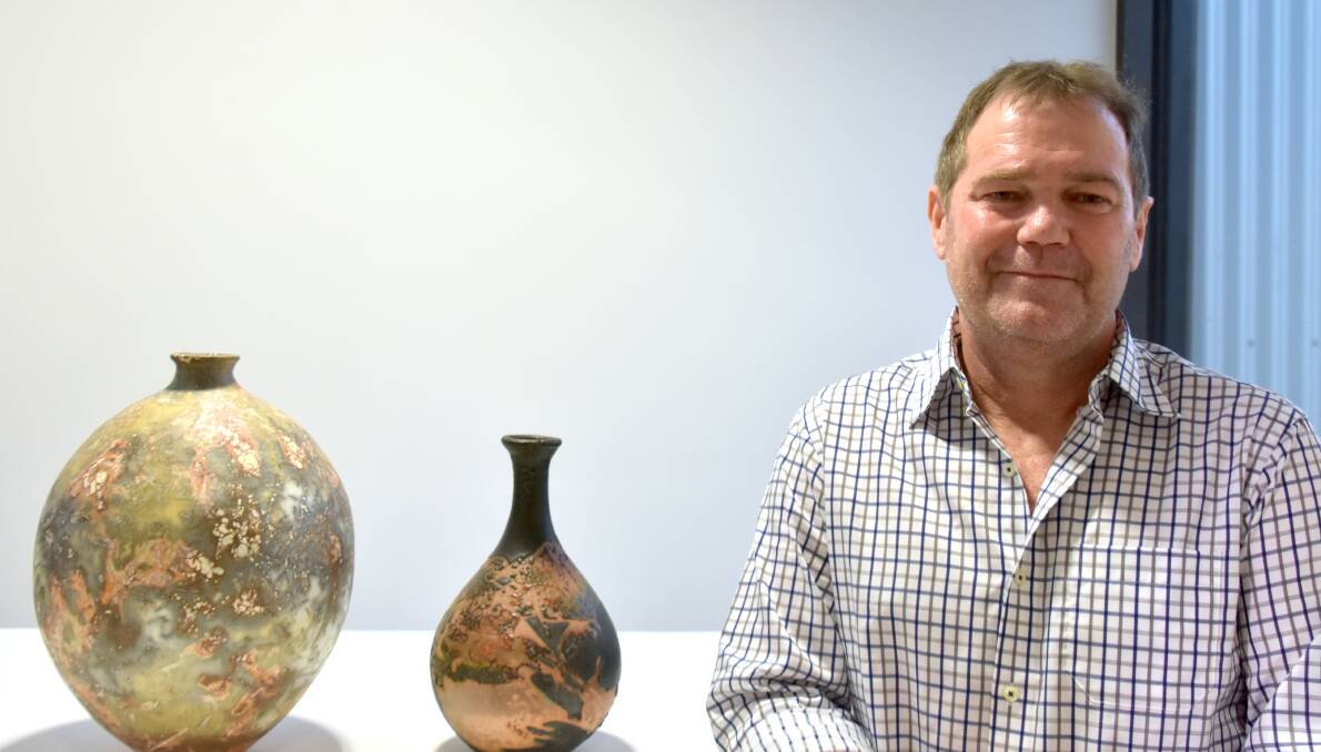 MAJOR PRIZE: Katherine's own master potter Danny Murphy took at the Katherine Art Prize last night. Pictures: Brooklyn Fitzgerald.